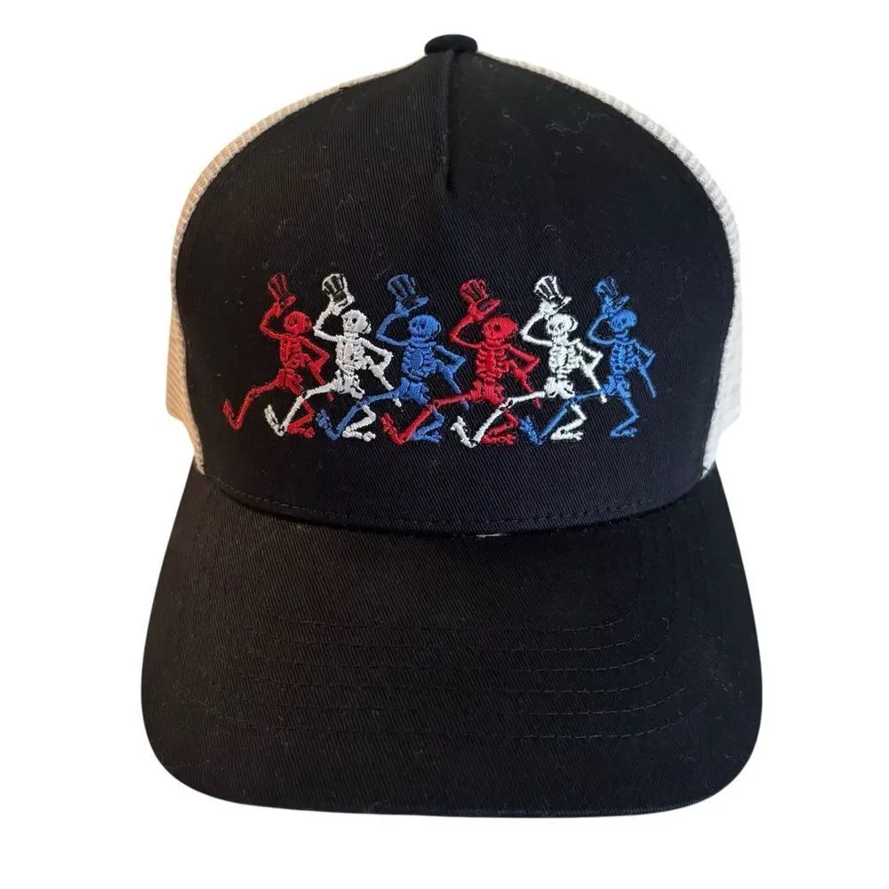 Dancing Skulls Americana Trucker Hat
